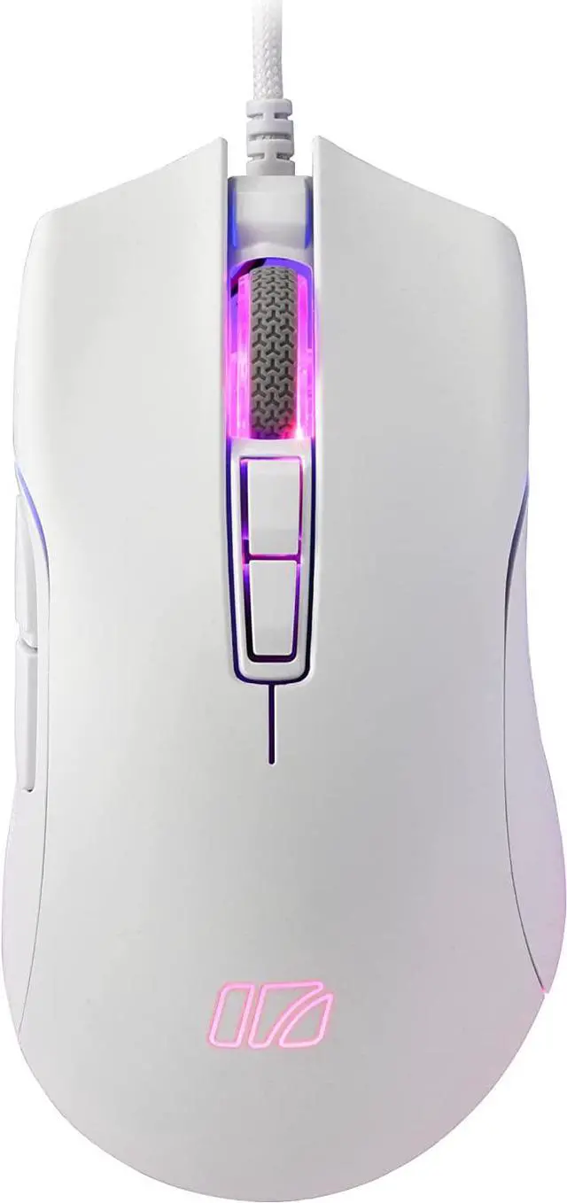 Alt view image 2 of 7 - i-rocks M31E RGB Wired Gaming Mouse : 6400 DPI Optical Sensor - 60 Million Click lifespans - Compatible with i-rocks Software - 7 Programmable Buttons - Plain White
