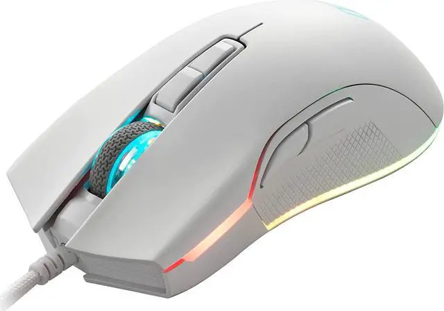 Alt view image 3 of 7 - i-rocks M31E RGB Wired Gaming Mouse : 6400 DPI Optical Sensor - 60 Million Click lifespans - Compatible with i-rocks Software - 7 Programmable Buttons - Plain White