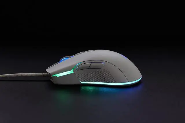 Alt view image 4 of 7 - i-rocks M31E RGB Wired Gaming Mouse : 6400 DPI Optical Sensor - 60 Million Click lifespans - Compatible with i-rocks Software - 7 Programmable Buttons - Plain White