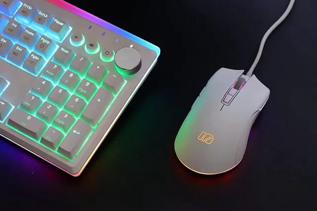 Alt view image 5 of 7 - i-rocks M31E RGB Wired Gaming Mouse : 6400 DPI Optical Sensor - 60 Million Click lifespans - Compatible with i-rocks Software - 7 Programmable Buttons - Plain White