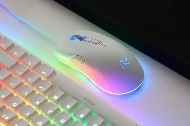 Alt view image 6 of 7 - i-rocks M31E RGB Wired Gaming Mouse : 6400 DPI Optical Sensor - 60 Million Click lifespans - Compatible with i-rocks Software - 7 Programmable Buttons - Plain White