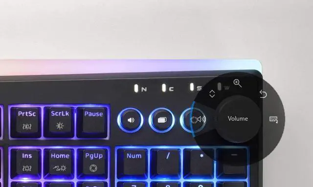 Alt view image 5 of 7 - i-rocks K71M Mechanical Gaming Keyboard with Media Control Knob (Gateron Red Switches, Black)