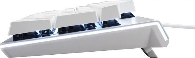 Alt view image 2 of 7 - i-rocks K75M Illuminated Mechanical Keyboard, 104 Keys, with Cherry MX Switches, PBT Keycaps, Backlit LED Light and Shortcut Keys - Programmable Light & Macro Recorder (Cherry MX Red Switches, White)