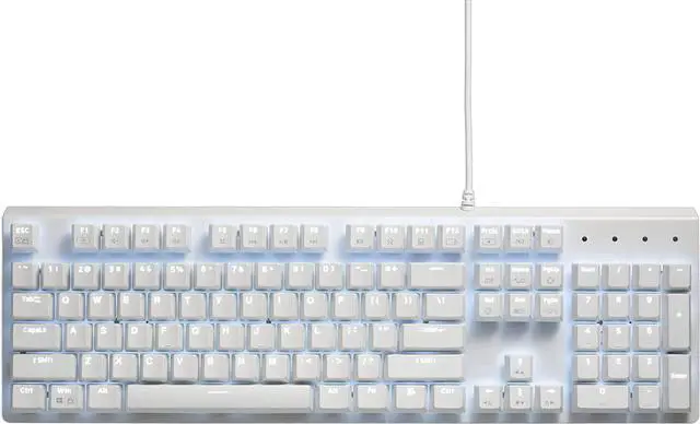 Alt view image 3 of 7 - i-rocks K75M Illuminated Mechanical Keyboard, 104 Keys, with Cherry MX Switches, PBT Keycaps, Backlit LED Light and Shortcut Keys - Programmable Light & Macro Recorder (Cherry MX Red Switches, White)