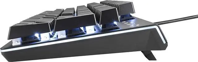 Alt view image 3 of 6 - i-rocks K75M Illuminated Mechanical Keyboard, 104 Keys, with Cherry MX Switches, PBT Keycaps, Backlit LED Light and Shortcut Keys - Programmable Light & Macro Recorder (Cherry MX Red Switch, Black)