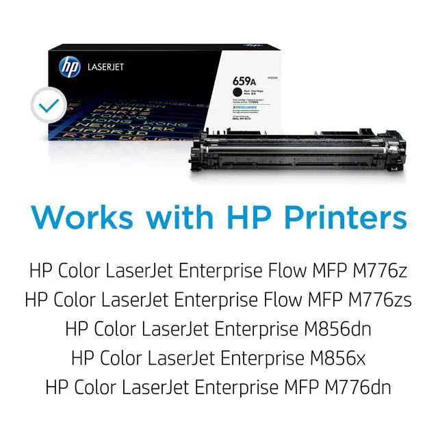 Alt view image 2 of 7 - 659A Black Toner Cartridge | Works Color LaserJet Enterprise M856, Color LaserJet Enterprise MFP M776 Series | W2010A