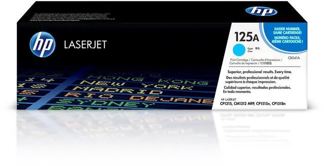 Main image of Original 125A Cyan Toner Cartridge | Works Color Laserjet CM1312 MFP Series, Color Laserjet CP1215, CP1515, CP1518 Series | CB541A