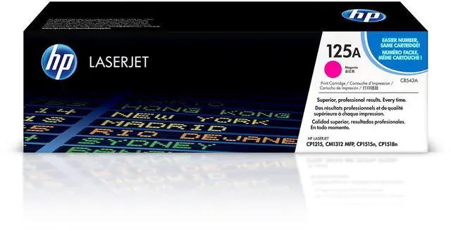 Main image of Original 125A Magenta Toner Cartridge | Works Color LaserJet CM1312 MFP Series, Color LaserJet CP1215, CP1515, CP1518 Series | CB543A