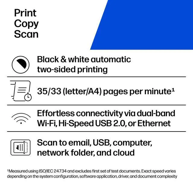 Alt view image 2 of 7 - LaserJet Pro MFP 3101sdw Wireless Black and White All-in-One Laser Printer, Office Printer, Duplex, Best-for-Small Teams (9D2X4F)