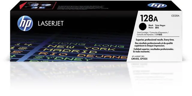 Main image of 128A Black Toner Cartridge | Works LaserJet Pro CM1415 Color, CP1525 Color Series | CE320A