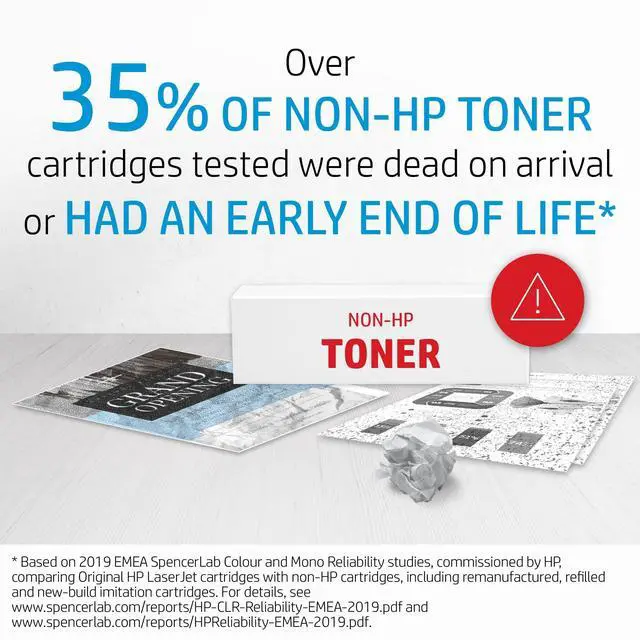 Alt view image 3 of 5 - 213A Magenta Original LaserJet Toner Cartridge, W2133A. Works LaserJet Enterprise 5700, 5800, 6700, 6701, 6800, 6801