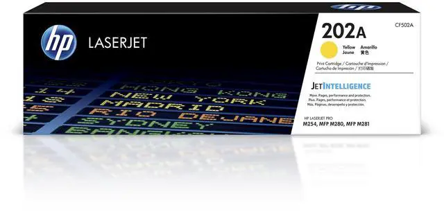 Main image of 202A Yellow Toner Cartridge Printers | Works with Color LaserJet Pro M254; Color LaserJet Pro MFP M281 Series | CF502A