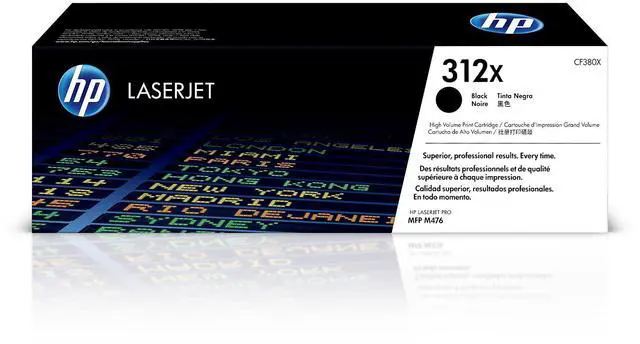 Main image of 312X Black High-Yield Toner Cartridge | Works Color LaserJet Pro MFP M476 Series | CF380X