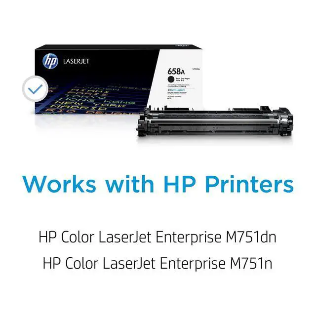 Alt view image 2 of 7 - 658A Black Toner Cartridge | Works Color LaserJet Enterprise M751 Series | W2000A