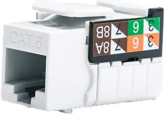 Main image of FireFold CAT6-KJ-WHT Vertical Cable Cat6 Keystone Jack - 110 Style White