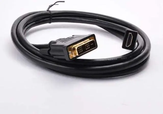 Alt view image 2 of 6 - FireFold HDMIDVI-6-BLK HDMI to DVI Cable - DVI-D Single Link