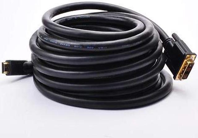 Main image of FireFold HDMIDVI-50-BLK HDMI-1-DVI 50 ft. Black DVI to HDMI Cable Male to Male - Digital Moniter Adapter Cable - OEM