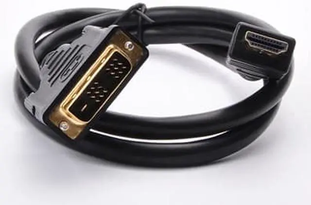 Alt view image 4 of 6 - FireFold HDMIDVI-6-BLK HDMI to DVI Cable - DVI-D Single Link