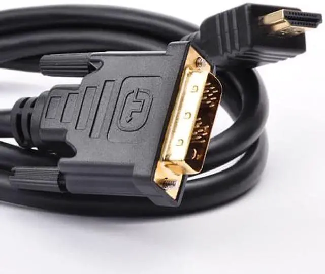 Alt view image 3 of 6 - FireFold HDMIDVI-6-BLK HDMI to DVI Cable - DVI-D Single Link