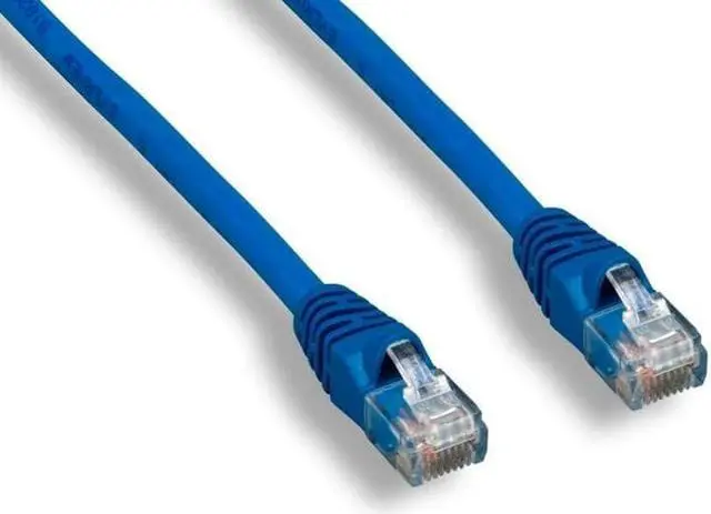 Alt view image 3 of 5 - FireFold Cat6 Ethernet Patch Cable Blue 50ft, 550MHZ UTP 24 AWG Bare Copper Molded Snagless Half-Moon Boot Network Patch Cable with Connector – High-Speed Internet Cable LAN Wire for Computer Networks