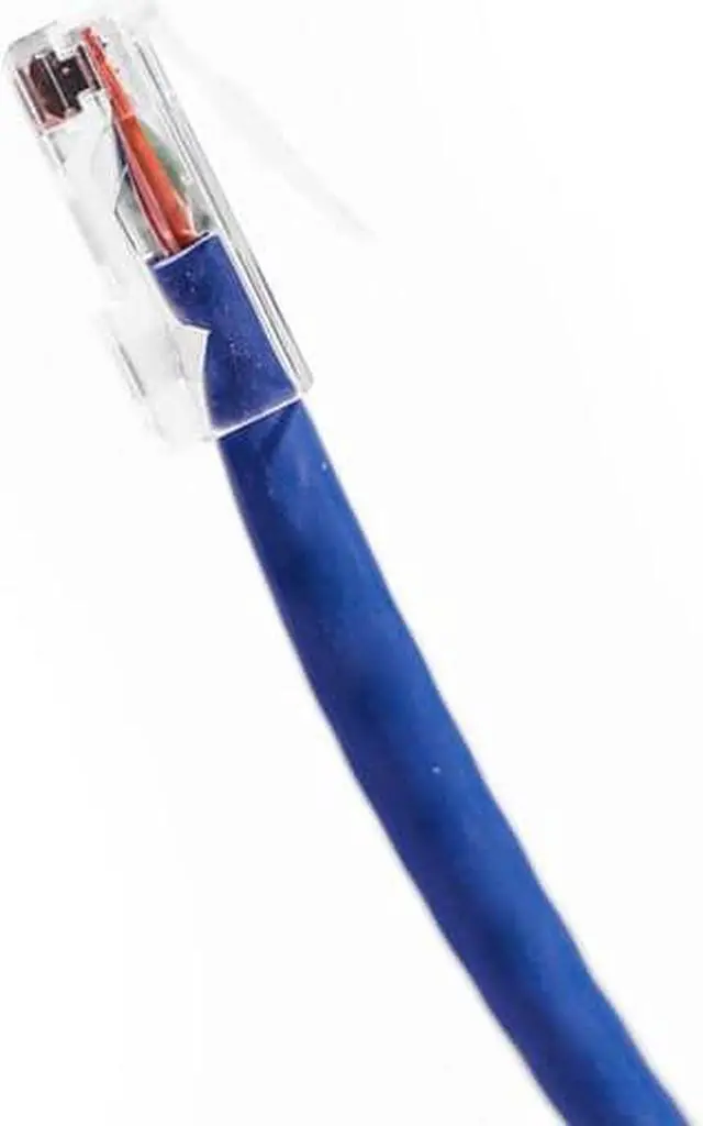 Alt view image 4 of 5 - FireFold Cat6 Ethernet Patch Cable Blue 50ft, 550MHZ UTP 24 AWG Bare Copper Molded Snagless Half-Moon Boot Network Patch Cable with Connector – High-Speed Internet Cable LAN Wire for Computer Networks