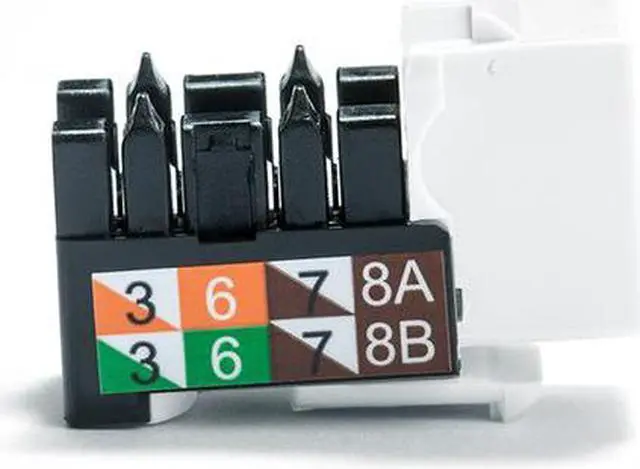Alt view image 2 of 2 - FireFold CAT6-KJ-WHT Vertical Cable Cat6 Keystone Jack - 110 Style White