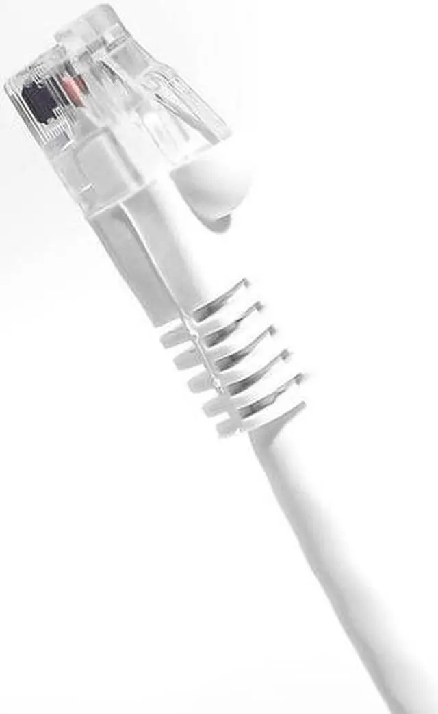 Main image of Cat6 Ethernet Patch Cable White 3ft, 550MHZ UTP 24 AWG Bare Copper Molded Snagless Half-Moon Boot Network Patch Cable with Connector – High-Speed Internet Cable LAN Wire for Computer Networks