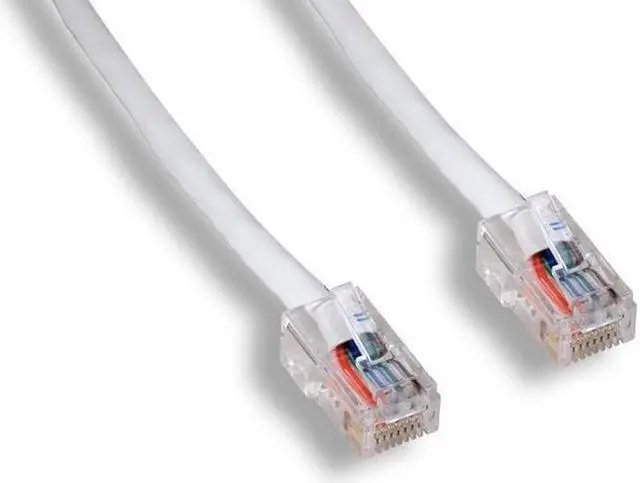 Alt view image 3 of 3 - FireFold Cat6 Ethernet Patch Cable White 2ft, 550MHZ UTP 24 AWG Bare Copper Molded Snagless Half-Moon Boot Network Patch Cable with Connector – High-Speed Internet Cable LAN Wire for Computer Networks
