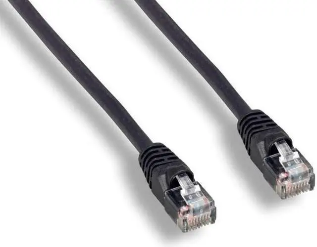 Alt view image 4 of 4 - FireFold Cat6 Ethernet Patch Cable Black 15ft, 550MHZ UTP 24 AWG Bare Copper Molded Snagless Half-Moon Boot Network Patch Cable with Connector –High-Speed Internet Cable LAN Wire for Computer Networks