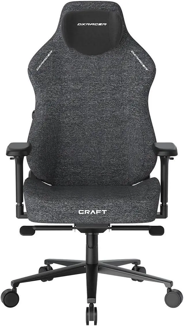 Main image of DXRacer Craft Gaming Chair - Fabric Reclining Heavy Duty Ergonomic Computer Office Chair with 4D Armrest & Lumbar Support , XL, Gray