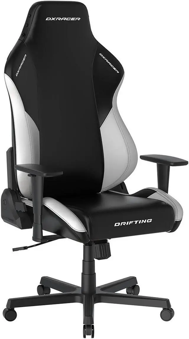Main image of DXRacer Drifting Gaming Chair - Reclining Ergonomic Computer Office Chair with Lumbar Support & Head Pillow Leatherette, Regular L, Black White