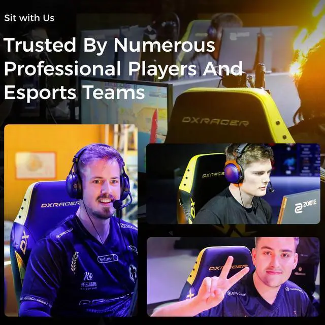 Alt view image 6 of 7 - DXRacer Drifting Gaming Chair PU Leather Ergonomic Office Chair, Regular L, Black Yellow