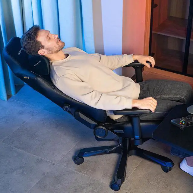 Alt view image 4 of 7 - DXRacer Craft Gaming Chair - Fabric Reclining Heavy Duty Ergonomic Computer Office Chair with 4D Armrest & Lumbar Support , XL, Gray