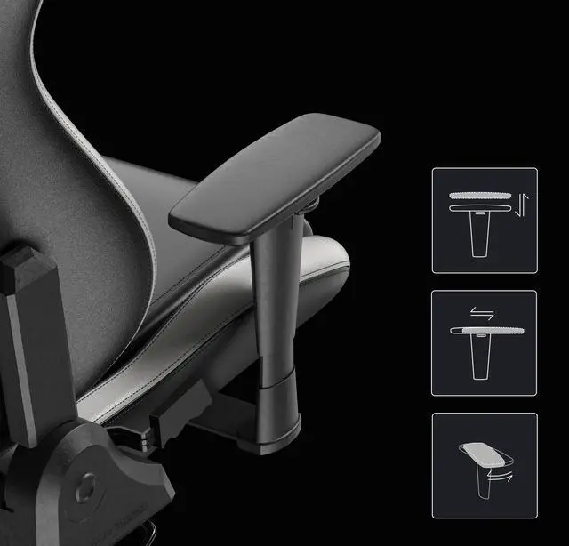 Alt view image 5 of 7 - DXRacer Drifting Gaming Chair - Reclining Ergonomic Computer Office Chair with Lumbar Support & Head Pillow Leatherette, Regular L, Black White