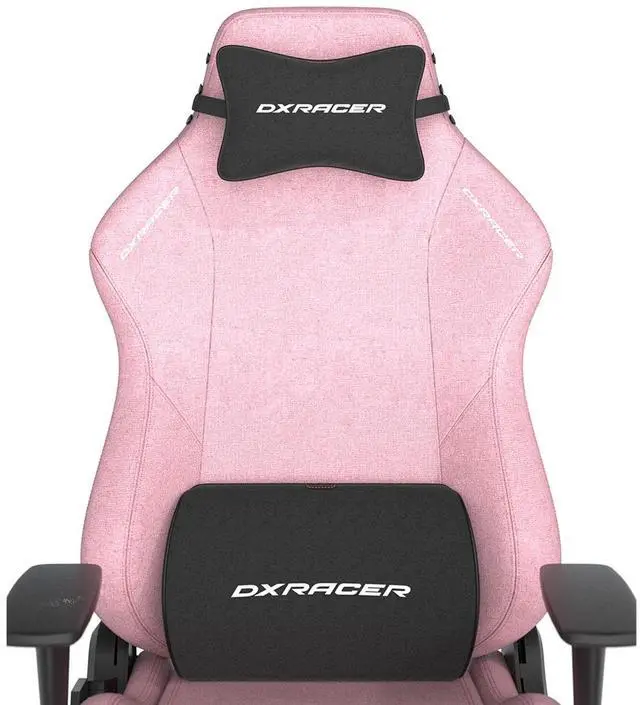 Alt view image 7 of 7 - DXRacer Drifting Gaming Chair - Fabric Reclining Ergonomic Computer Office Chair with Lumbar Support & Head Pillow, Regular L, Pink