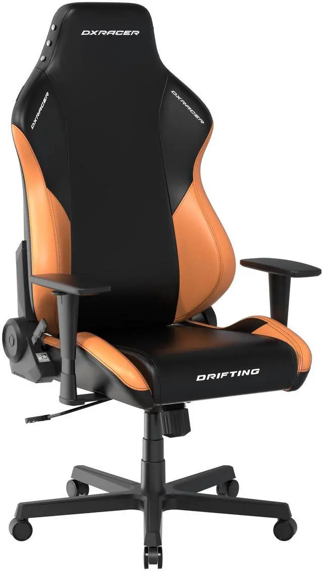 Alt view image 2 of 7 - DXRacer Drifting Series PU Leather Regular Black and Orange