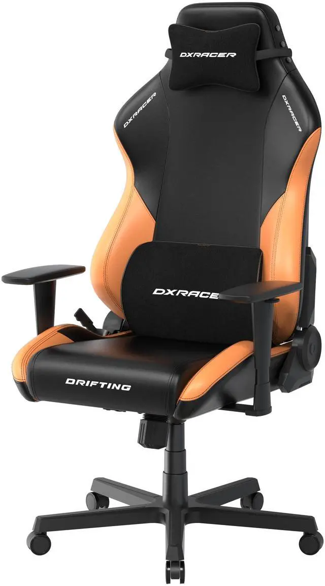 Alt view image 7 of 7 - DXRacer Drifting Series PU Leather Regular Black and Orange