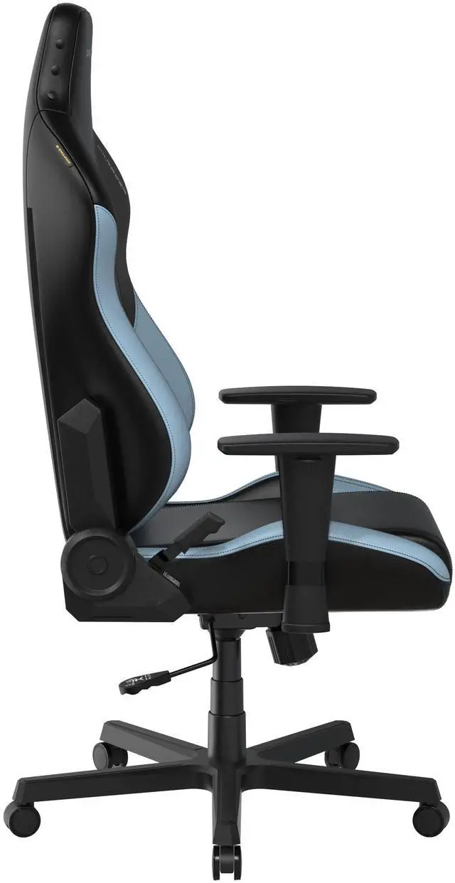 Alt view image 4 of 7 - DXRacer Drifting Series PU Leather Regular Black and Light Blue