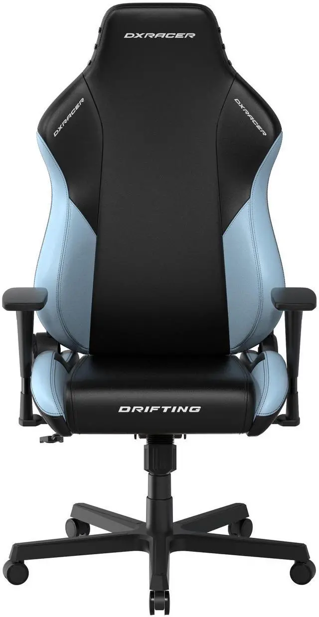 Alt view image 2 of 7 - DXRacer Drifting Series PU Leather Regular Black and Light Blue