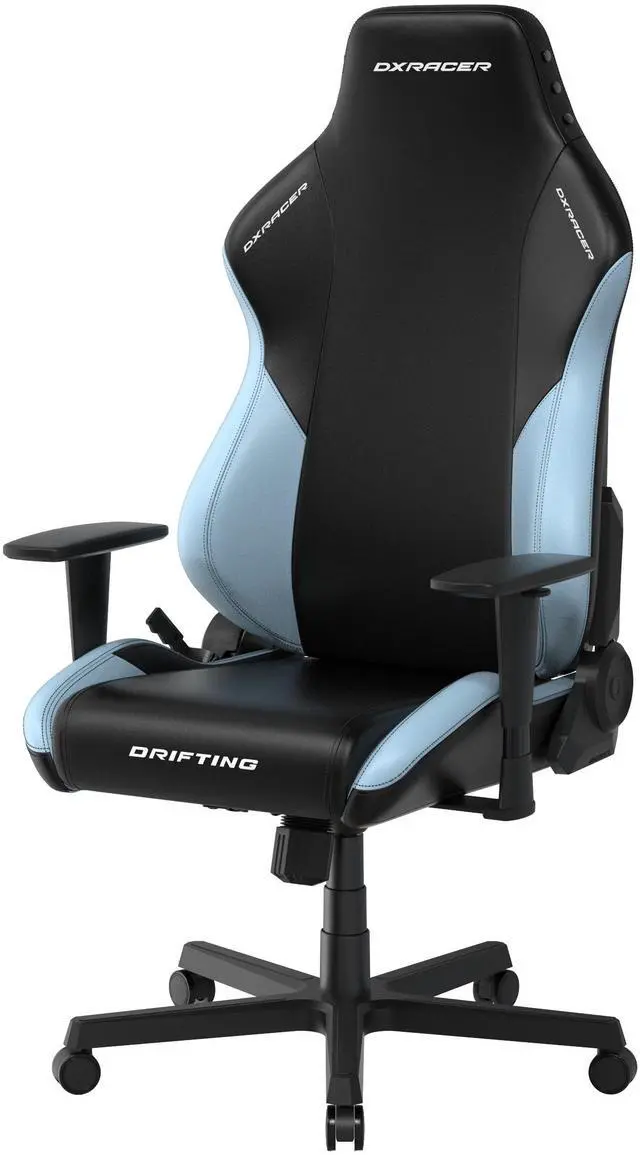 Alt view image 7 of 7 - DXRacer Drifting Series PU Leather Regular Black and Light Blue
