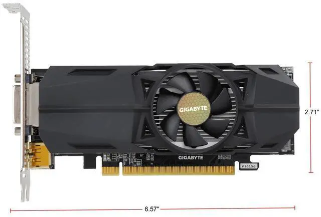 Alt view image 4 of 5 - GIGABYTE GeForce GTX 1050 Ti OC Low Profile 4GB Video Card, GV-N105TOC-4GL