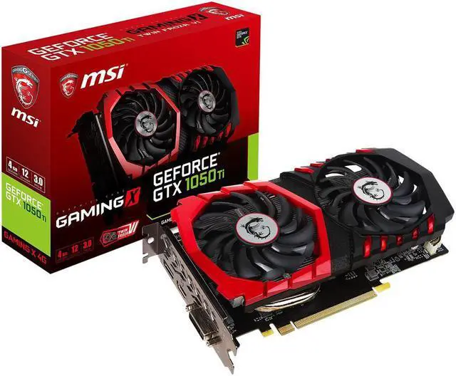 Alt view image 2 of 3 - MSI GeForce GTX 1050 Ti DirectX 12 GTX 1050 Ti GAMING X 4G 4GB 128-Bit GDDR5 PCI Express 3.0 x16 HDCP Ready ATX Video Card(?????)