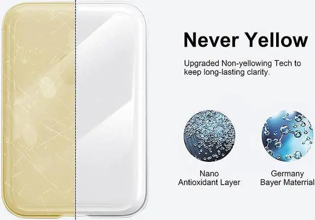 Alt view image 4 of 7 - Hybrid Clear Case Compatible with Magsafe Battery Pack, Heavy Duty Protection Scratch & Shatter Resistant
