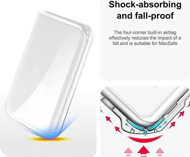 Alt view image 3 of 7 - Hybrid Clear Case Compatible with Magsafe Battery Pack, Heavy Duty Protection Scratch & Shatter Resistant