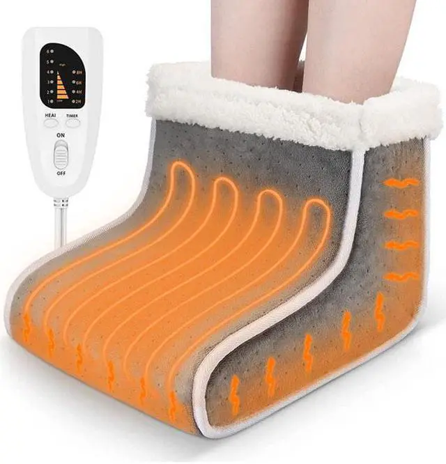 Main image of Heating Pad for Foot, Electric Heated Foot Warmer, Soft Foot Warmer Boots, Removable and Washable, 6-Level Heating and 4-Level Timing, Winter Gifts for Women & Men, Christmas, Massage