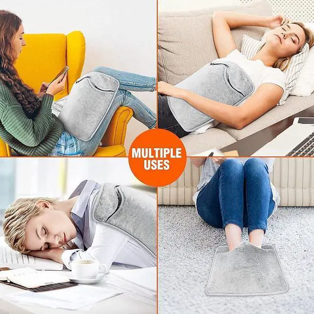 Alt view image 7 of 7 - Electric Heated Foot Warmer, ELBLAKET Electric Heating Pad Foot Warmers for Men and Women