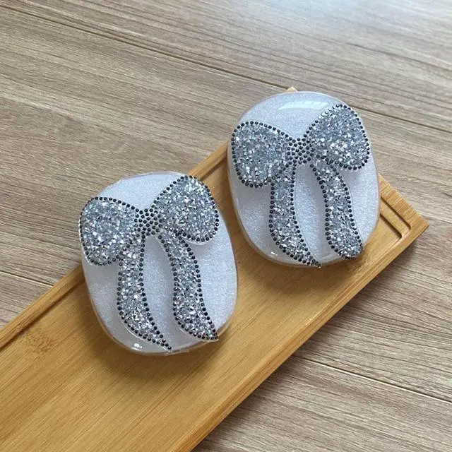 Alt view image 4 of 4 - Tianyeda Bling Case Cover for AirPods Max Glittering Rhinestones Stars, Clear Sparkling Cute Soft Cases for Women Accessories Protective Cover for AirPods Max silvery