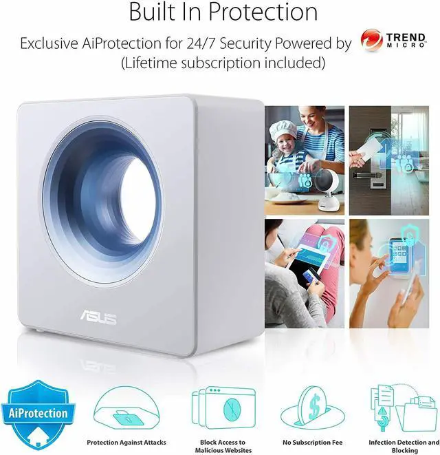 Alt view image 6 of 8 - Asus Blue Cave AC2600 Dual-Band WiFi Router