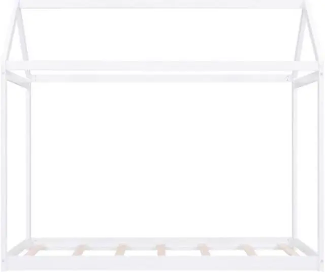 Alt view image 6 of 7 - Childrens bed Treehouse Twin Size Wooden house-shaped cot Bed White