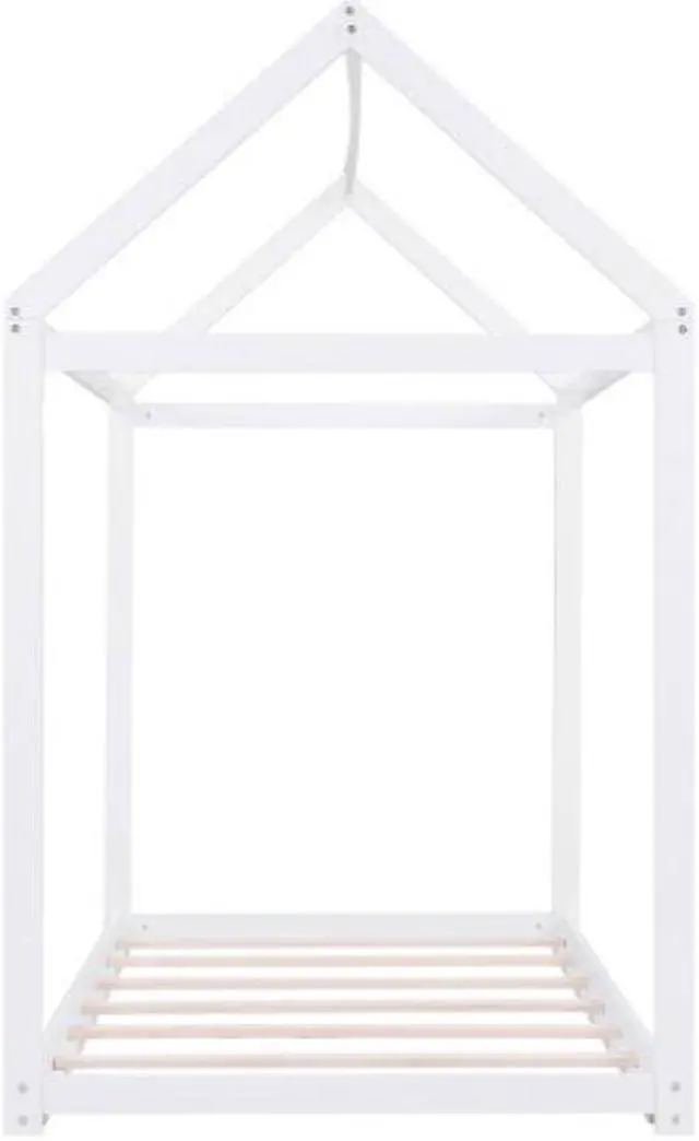 Alt view image 7 of 7 - Childrens bed Treehouse Twin Size Wooden house-shaped cot Bed White